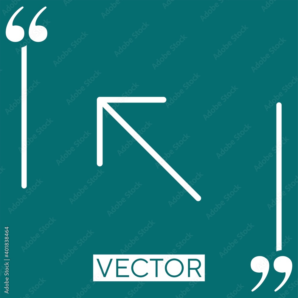 Poster left up vector icon linear icon. editable stroked line