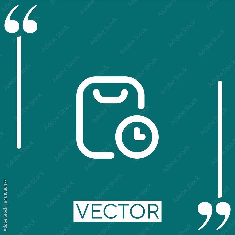 Poster planning vector icon linear icon. editable stroked line