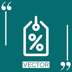 tag vector icon Linear icon. Editable stroked line