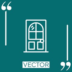 door   vector icon Linear icon. Editable stroked line
