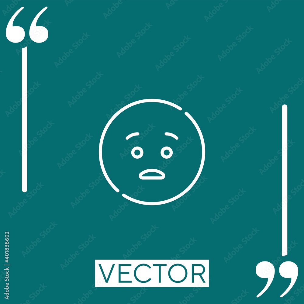 Poster sad vector icon linear icon. editable stroked line