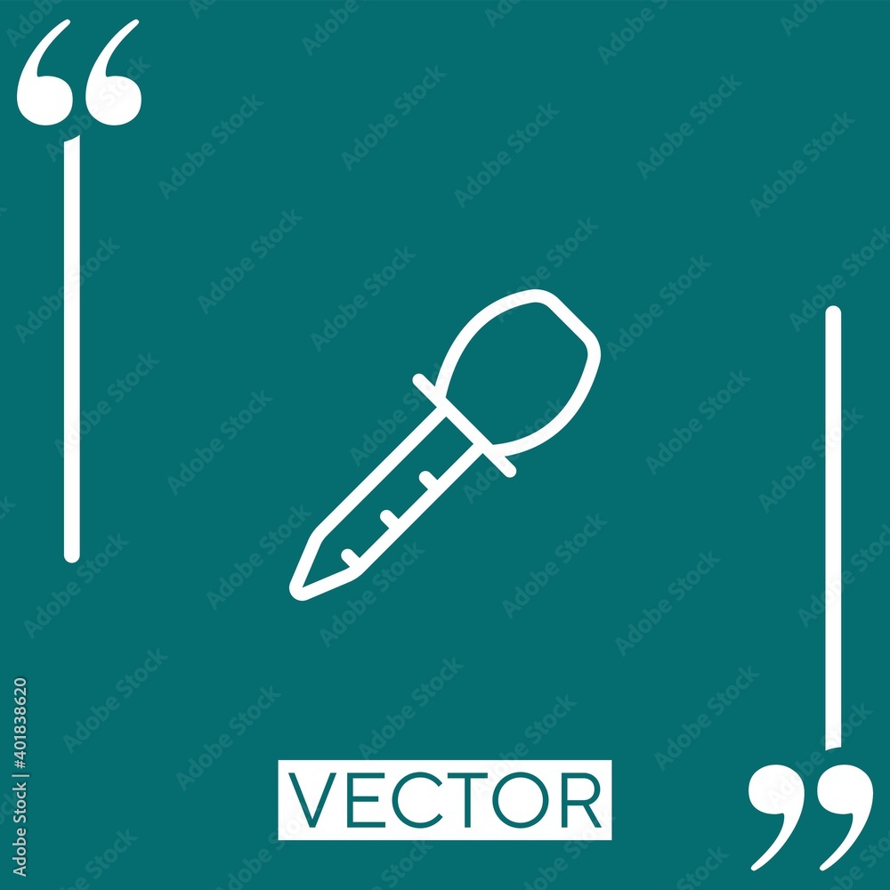 Poster dropper vector icon linear icon. editable stroked line