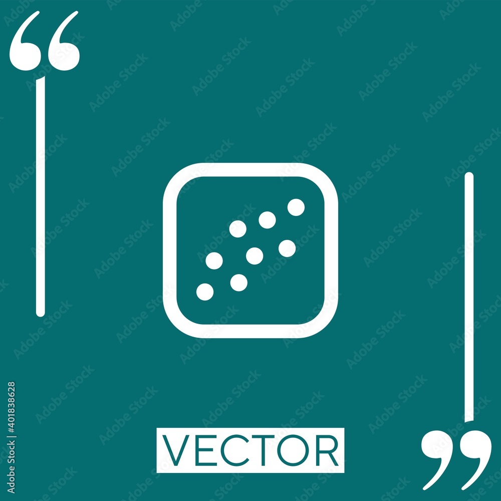 Poster scatter plot vector icon linear icon. editable stroked line