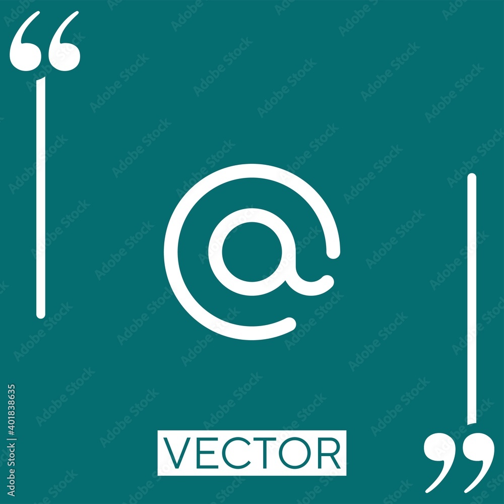 Poster at vector icon linear icon. editable stroked line