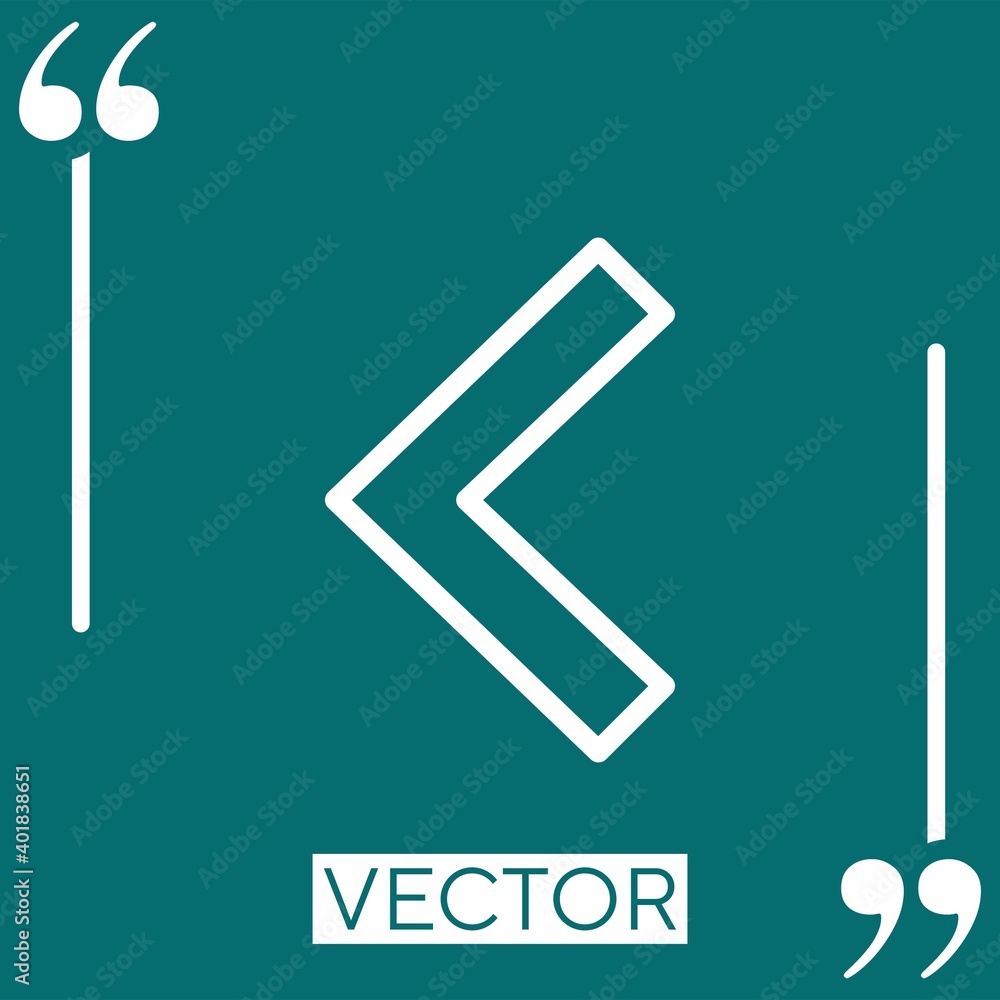 Poster left vector icon linear icon. editable stroked line