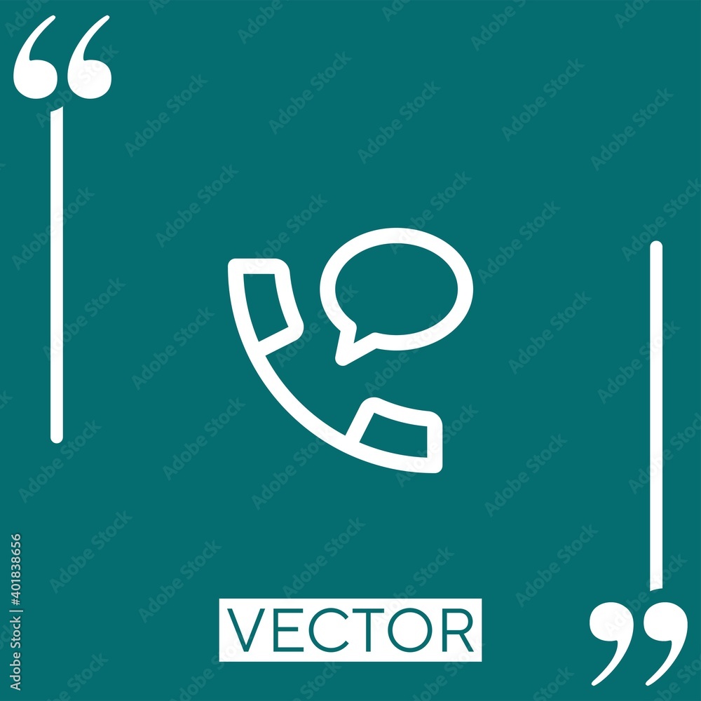 Poster call vector icon linear icon. editable stroked line