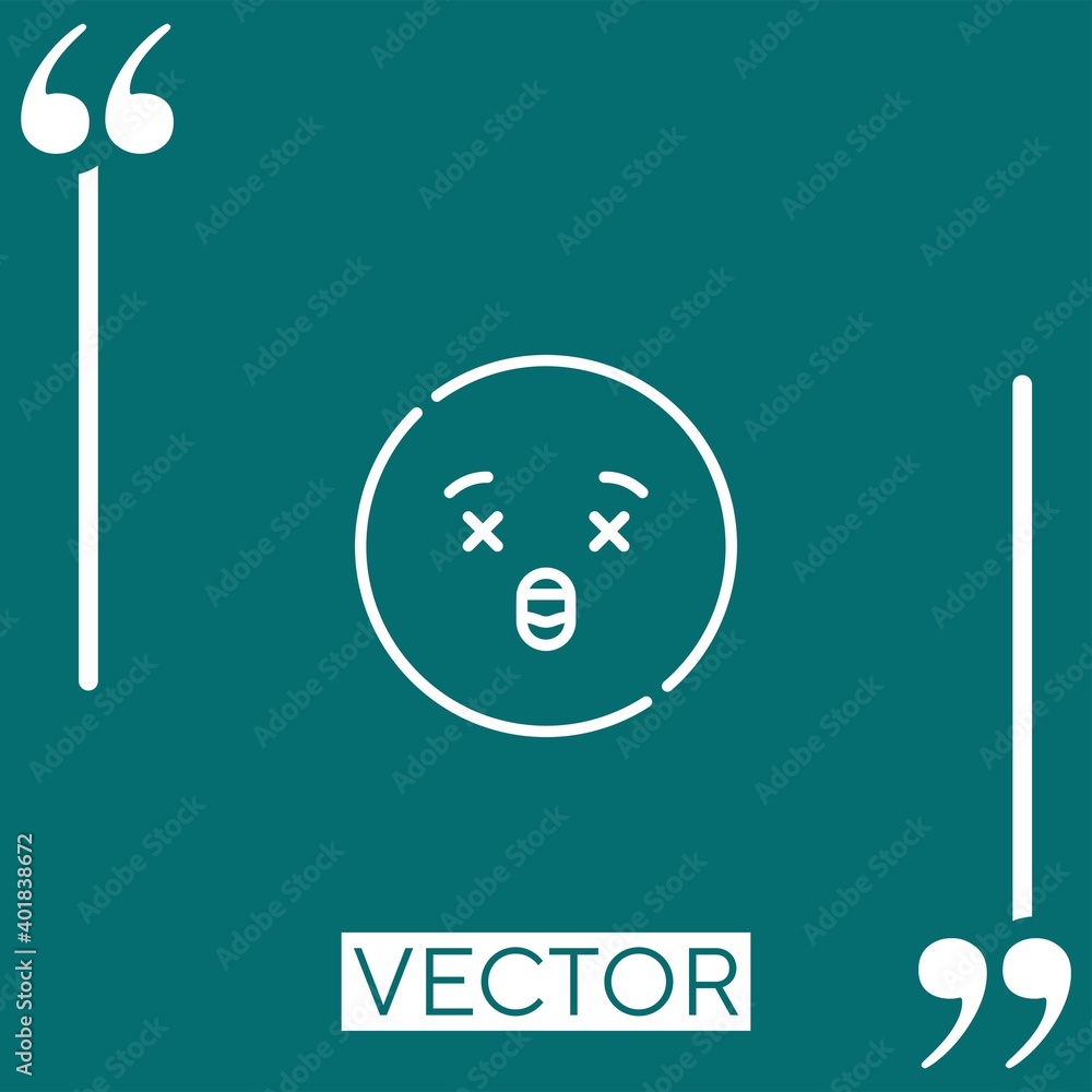 Poster dizzy vector icon linear icon. editable stroked line