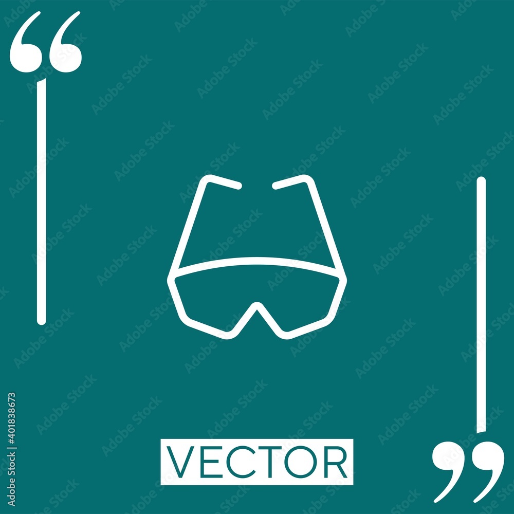Poster protect vector icon linear icon. editable stroked line