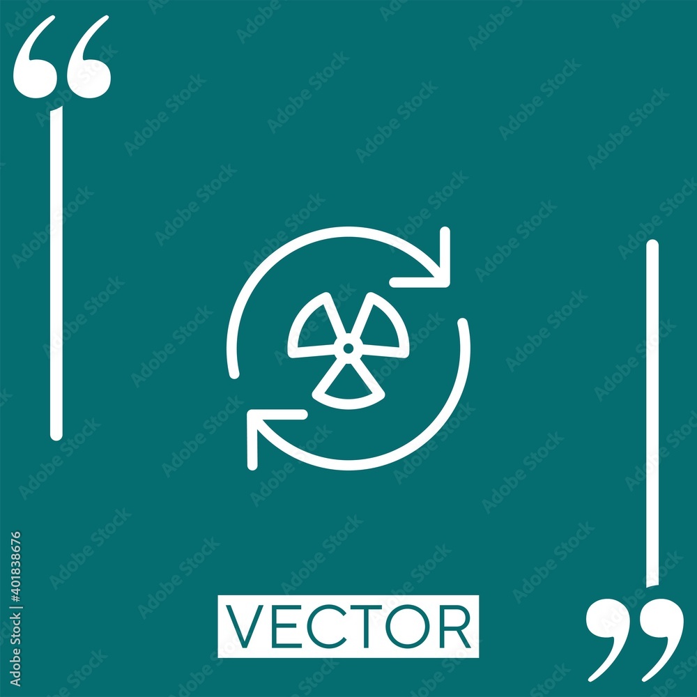 Poster recycle vector icon linear icon. editable stroked line