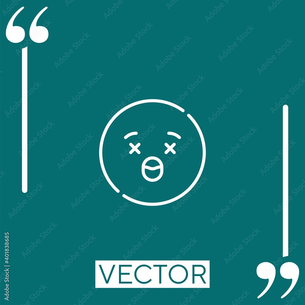 Poster dizzy vector icon linear icon. editable stroked line