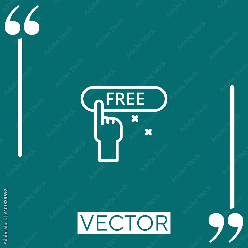 Poster free vector icon linear icon. editable stroked line