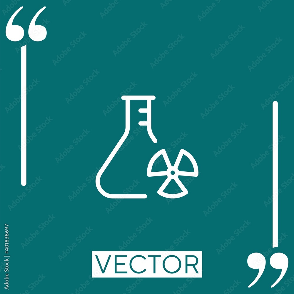 Poster research vector icon linear icon. editable stroked line