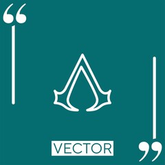 assassins creed vector icon Linear icon. Editable stroked line