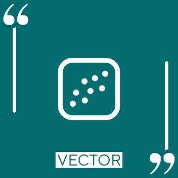 scatter plot vector icon Linear icon. Editable stroked line