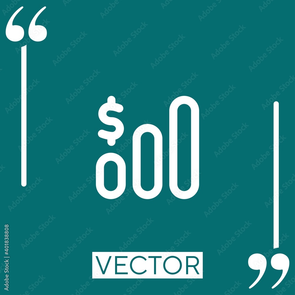 Poster graph vector icon linear icon. editable stroked line