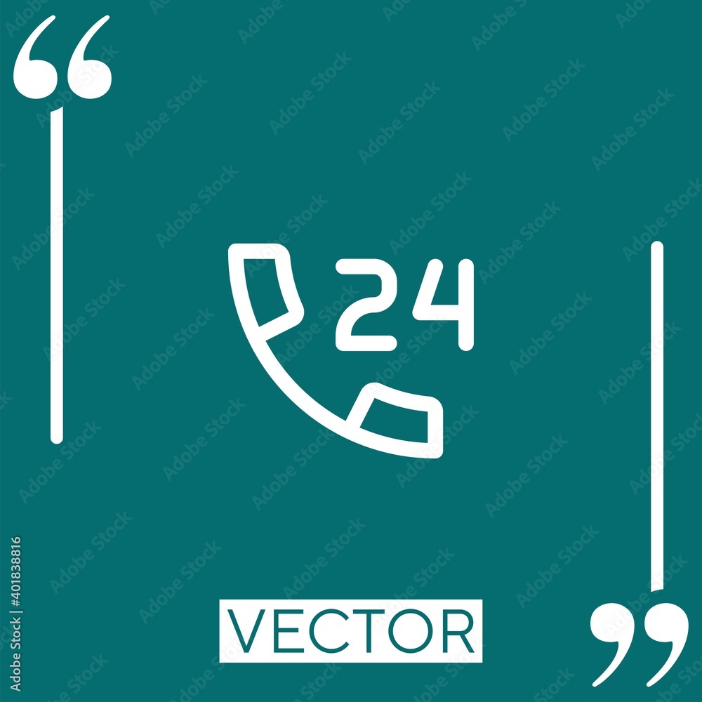 Poster hours vector icon linear icon. editable stroked line