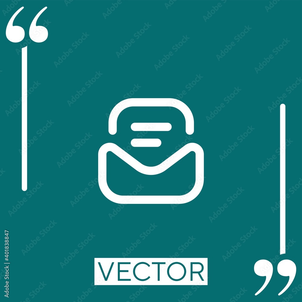 Poster email vector icon linear icon. editable stroked line