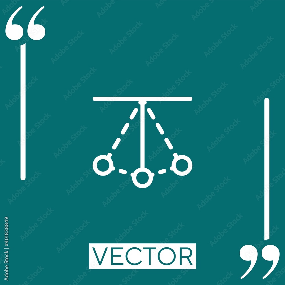 Poster pendulum vector icon linear icon. editable stroked line