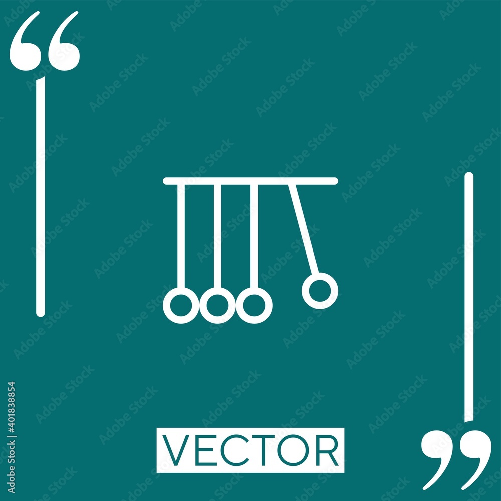 Poster cradle vector icon linear icon. editable stroked line