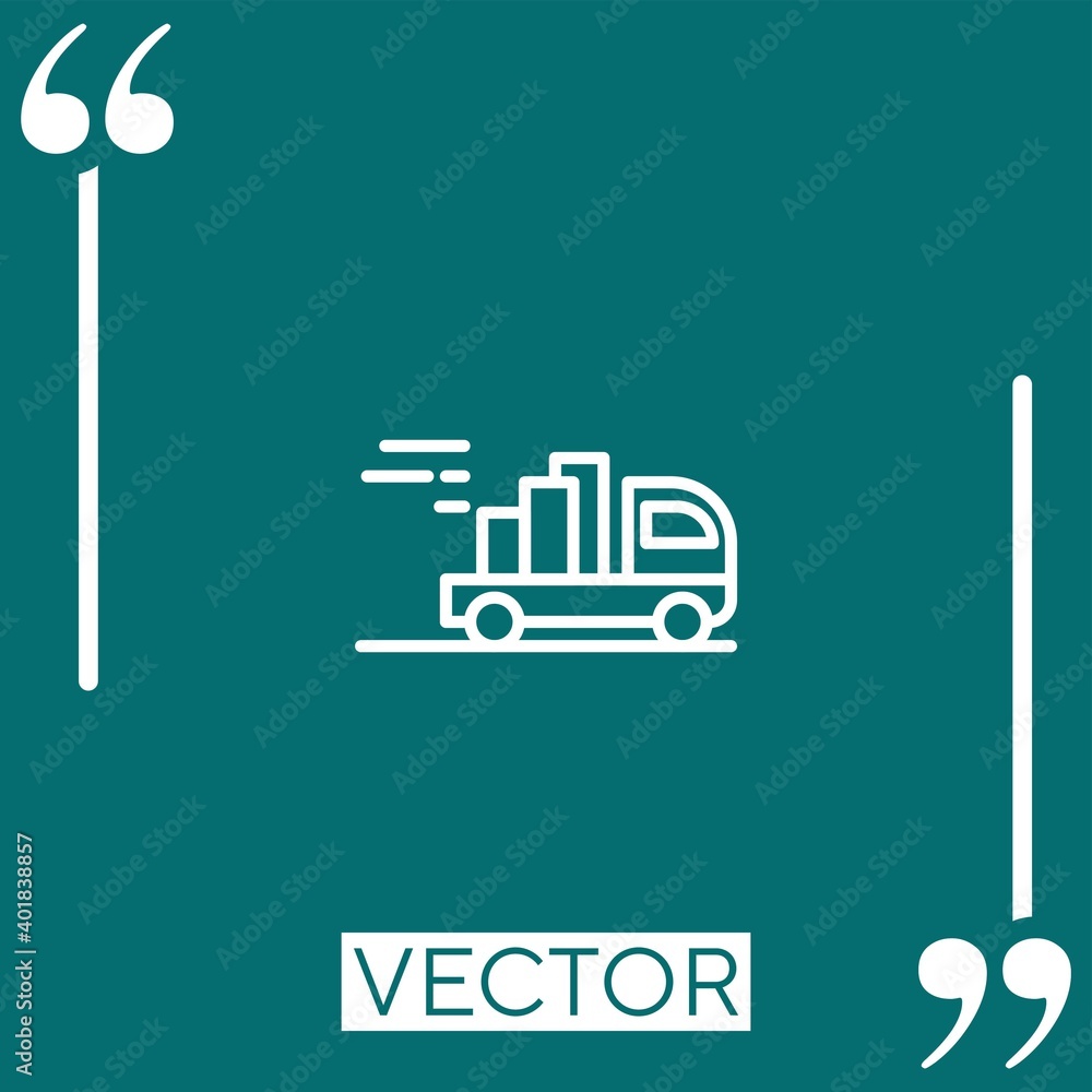 Aufkleber delivery vector icon linear icon. editable stroked line