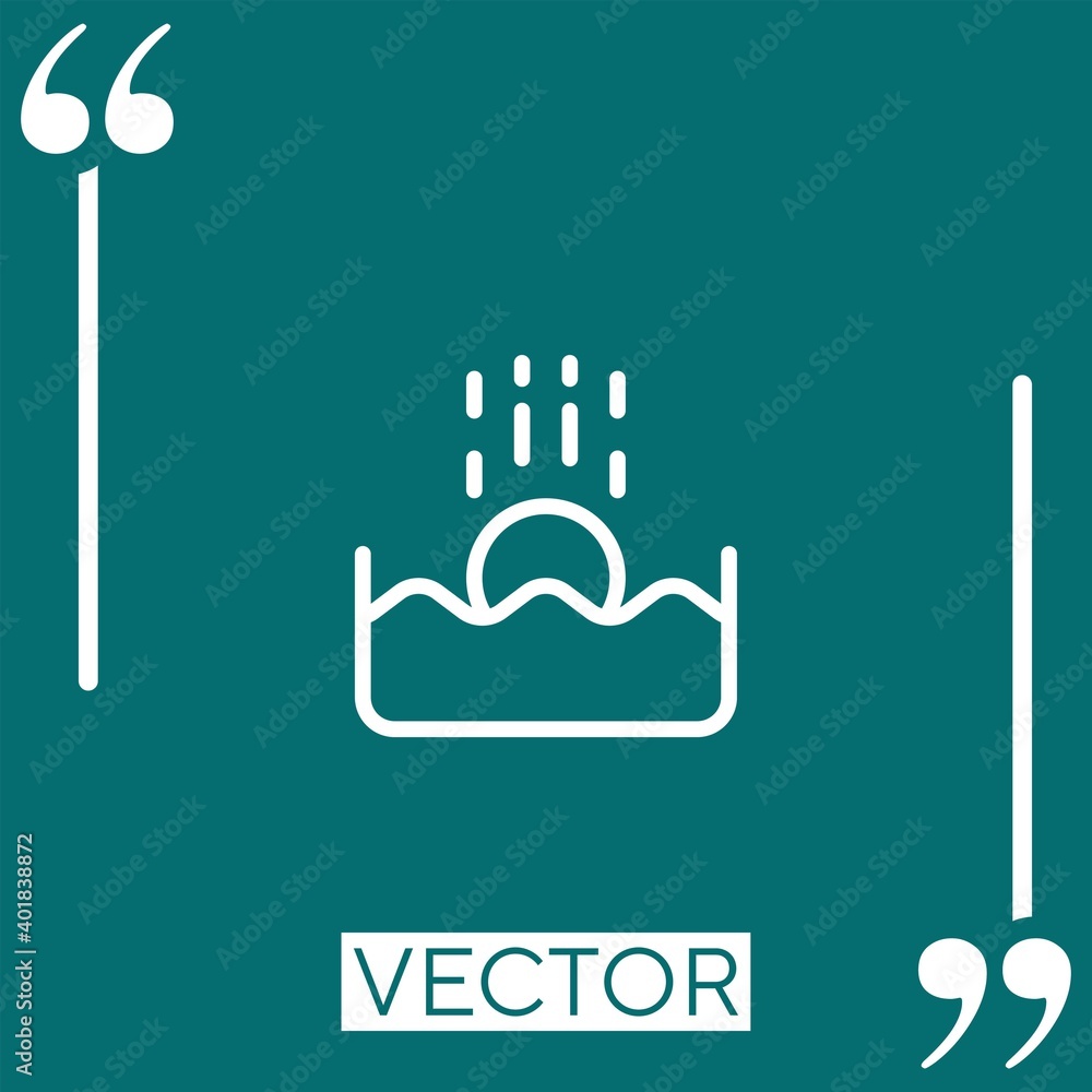 Poster object vector icon linear icon. editable stroked line