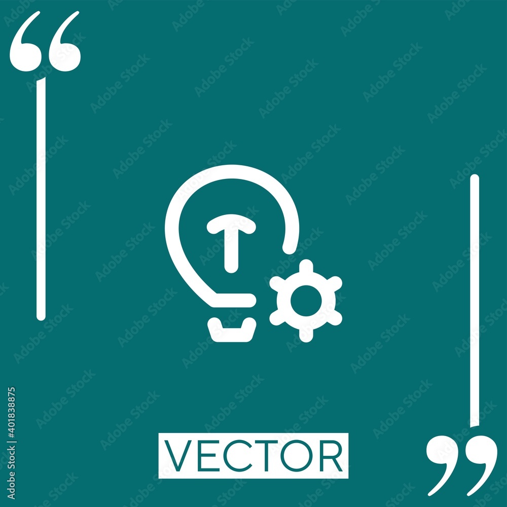 Poster project management vector icon linear icon. editable stroked line