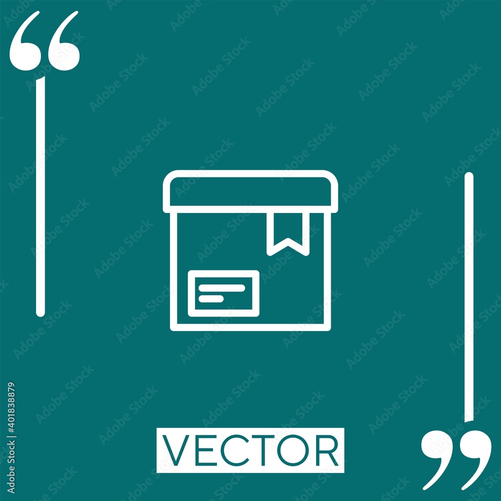 Poster box vector icon linear icon. editable stroked line