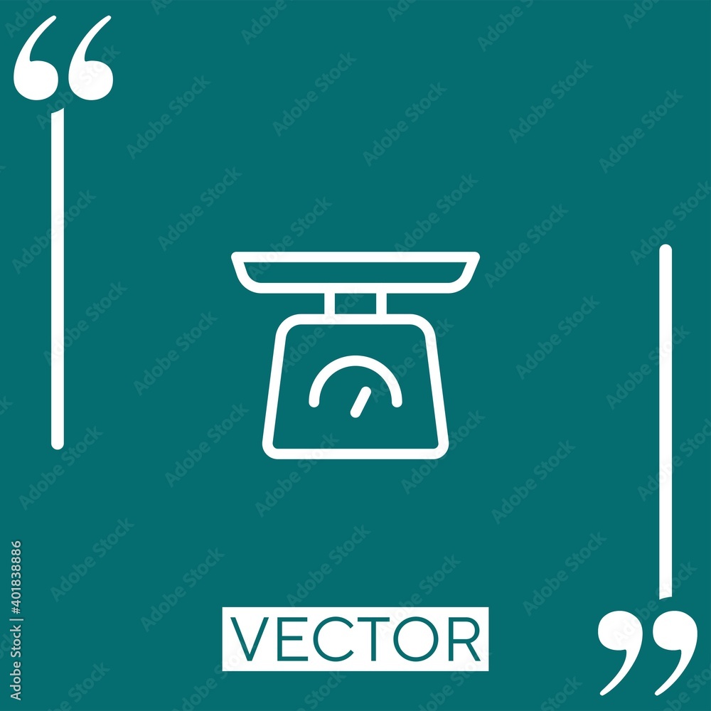 Poster measurement vector icon linear icon. editable stroked line