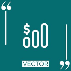 graph vector icon Linear icon. Editable stroked line