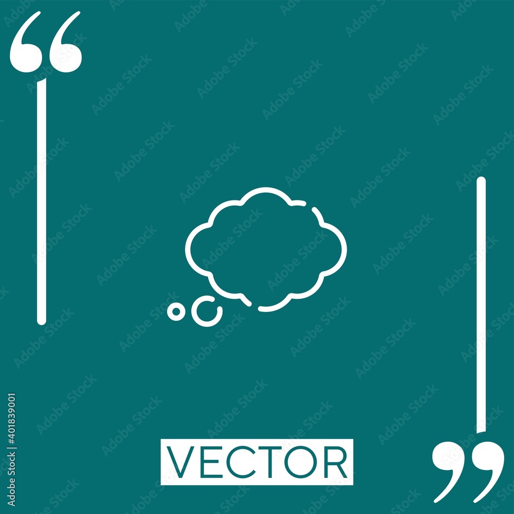 Poster thinking vector icon linear icon. editable stroked line