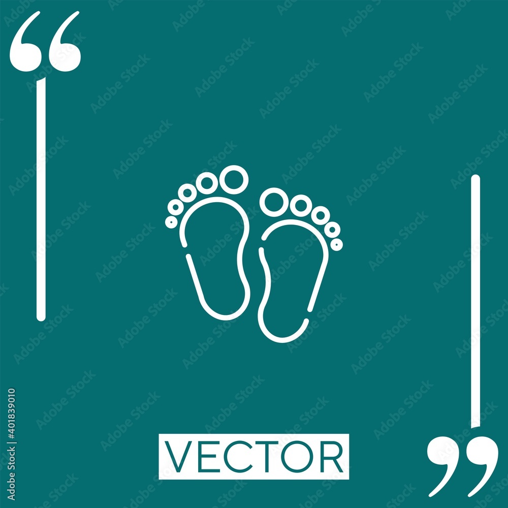 Poster footprint vector icon linear icon. editable stroked line