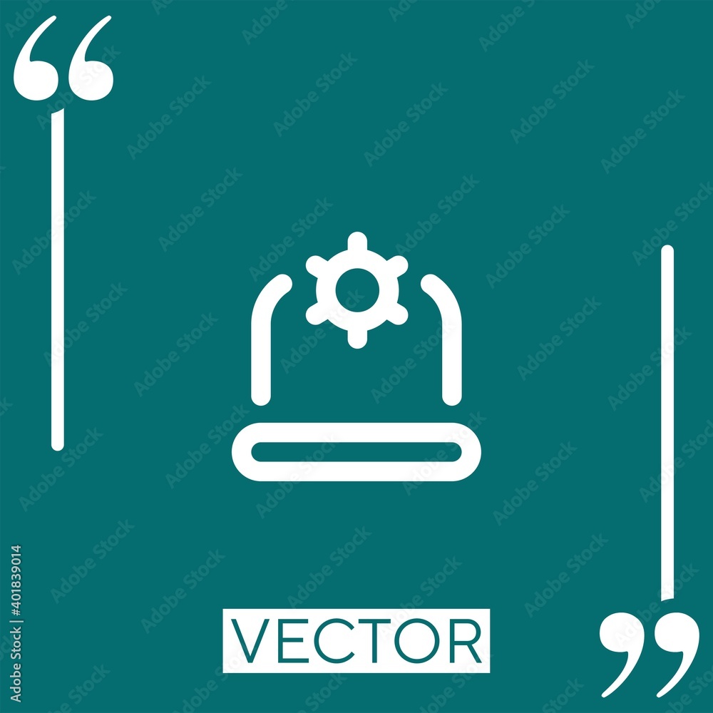 Poster web development vector icon linear icon. editable stroked line