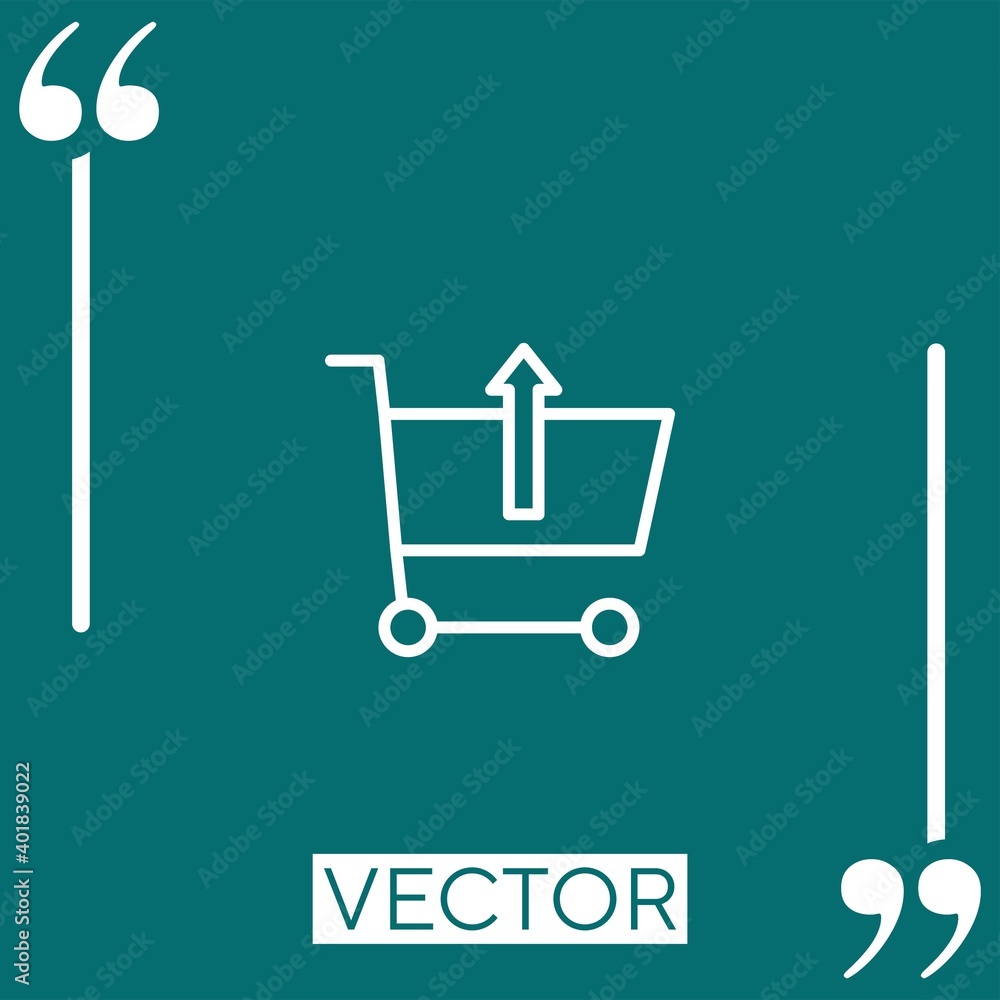 Poster cart vector icon linear icon. editable stroked line