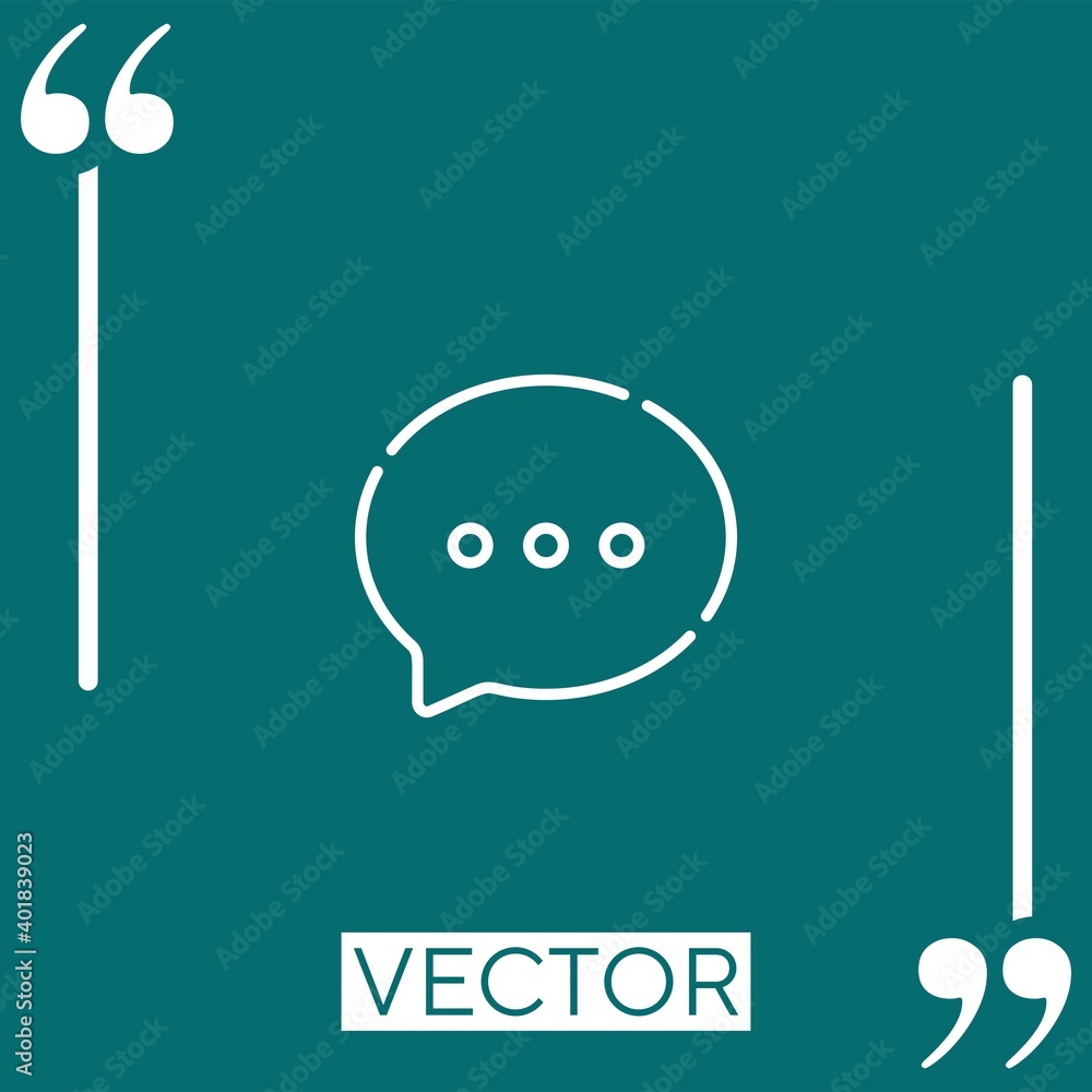 Poster chat vector icon linear icon. editable stroked line