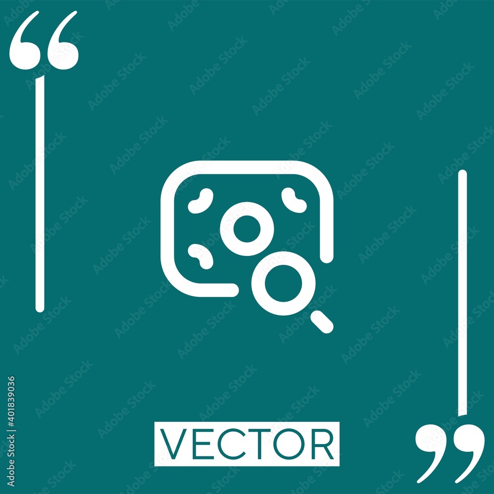 Poster searching vector icon linear icon. editable stroked line