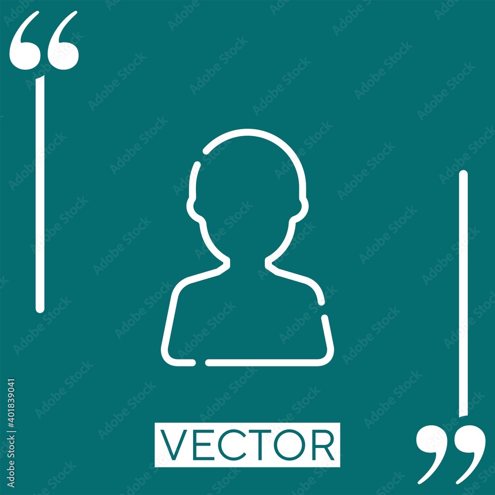 Poster user vector icon linear icon. editable stroked line