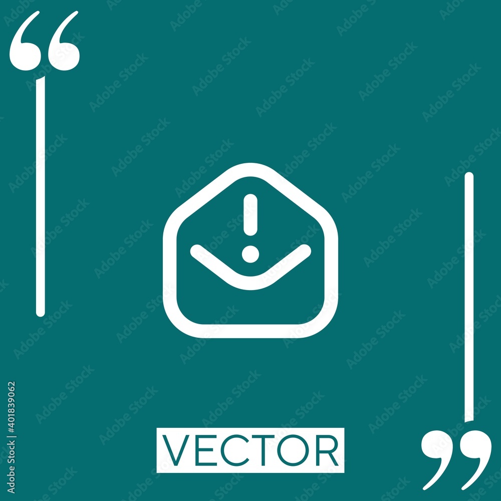 Poster spam vector icon linear icon. editable stroked line