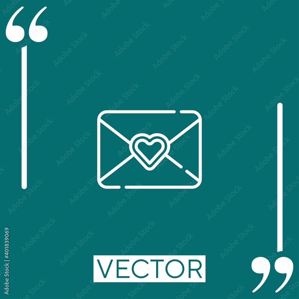 Poster email vector icon linear icon. editable stroked line
