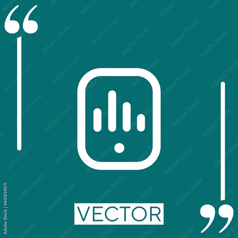 Poster mobile analytics vector icon linear icon. editable stroked line