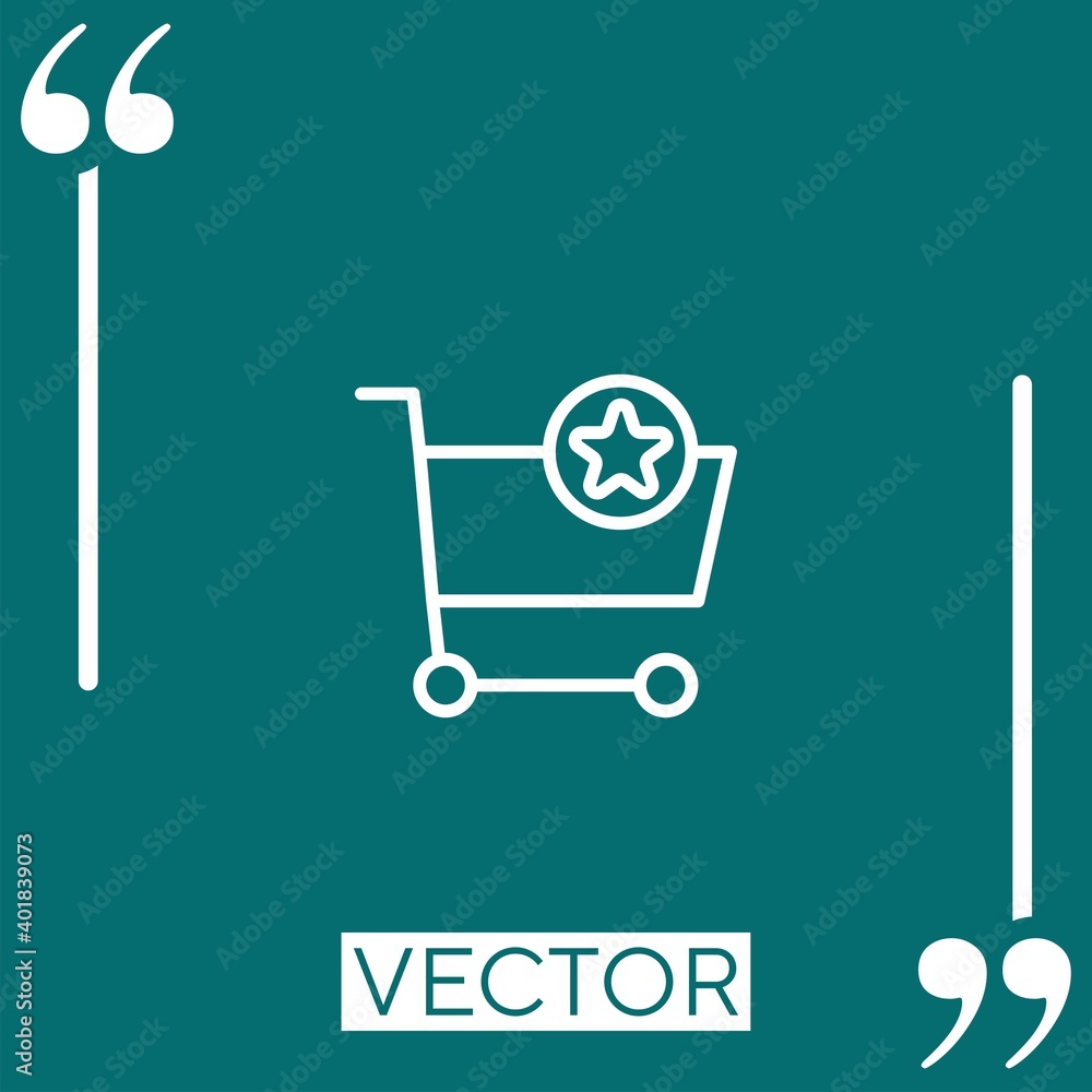 Poster cart vector icon linear icon. editable stroked line
