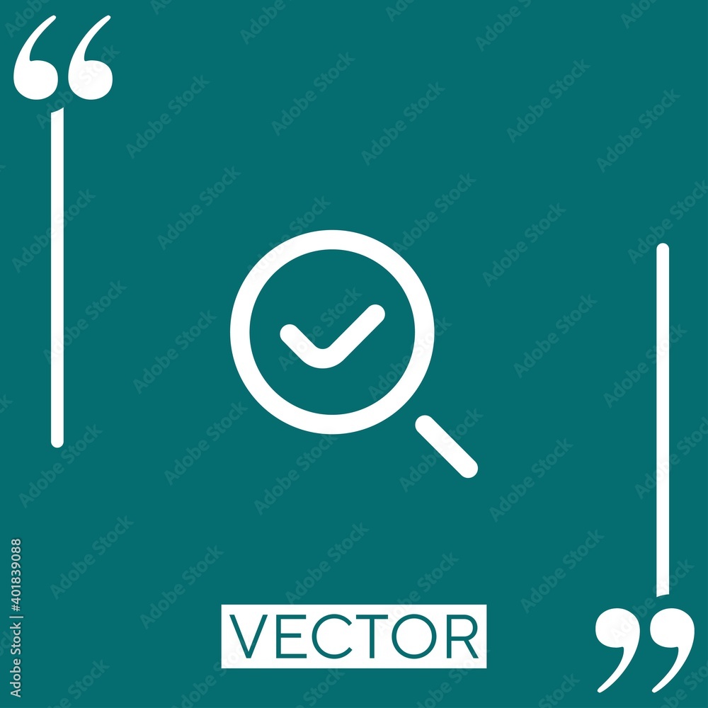 Poster check vector icon linear icon. editable stroked line