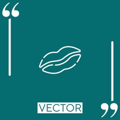 kiss   vector icon Linear icon. Editable stroked line