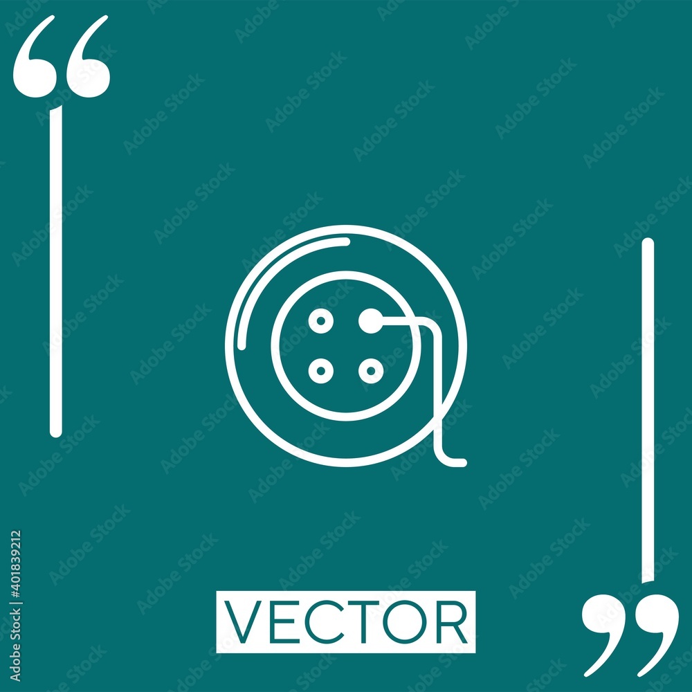 Poster button vector icon linear icon. editable stroke line