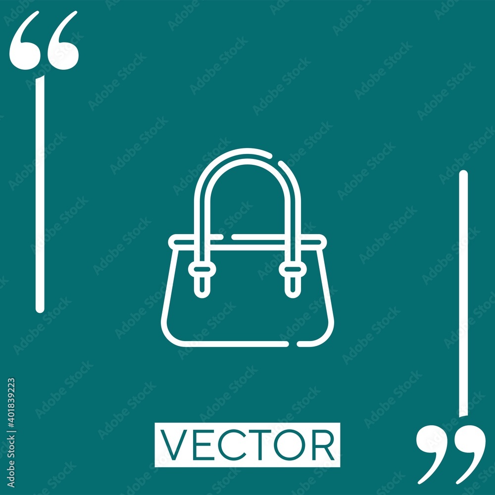 Poster handbag vector icon linear icon. editable stroke line