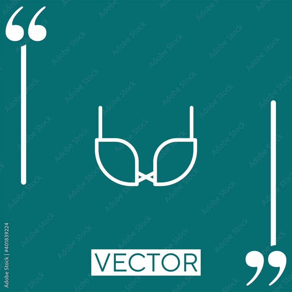 Poster bra vector icon linear icon. editable stroke line