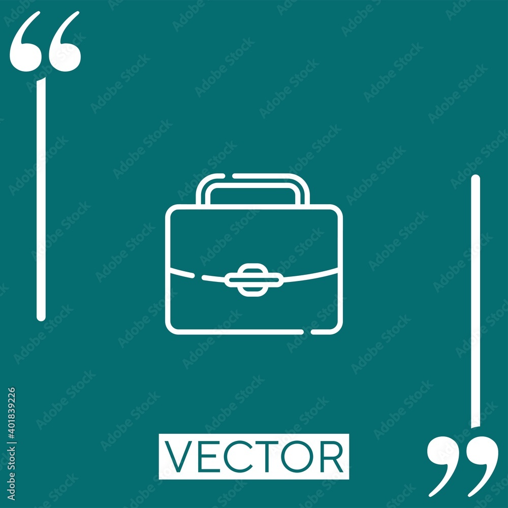 Poster briefcase vector icon linear icon. editable stroke line