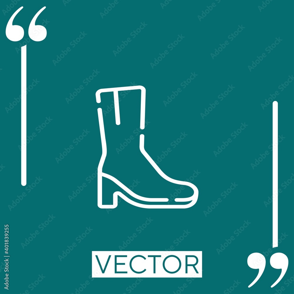 Poster boot vector icon linear icon. editable stroke line