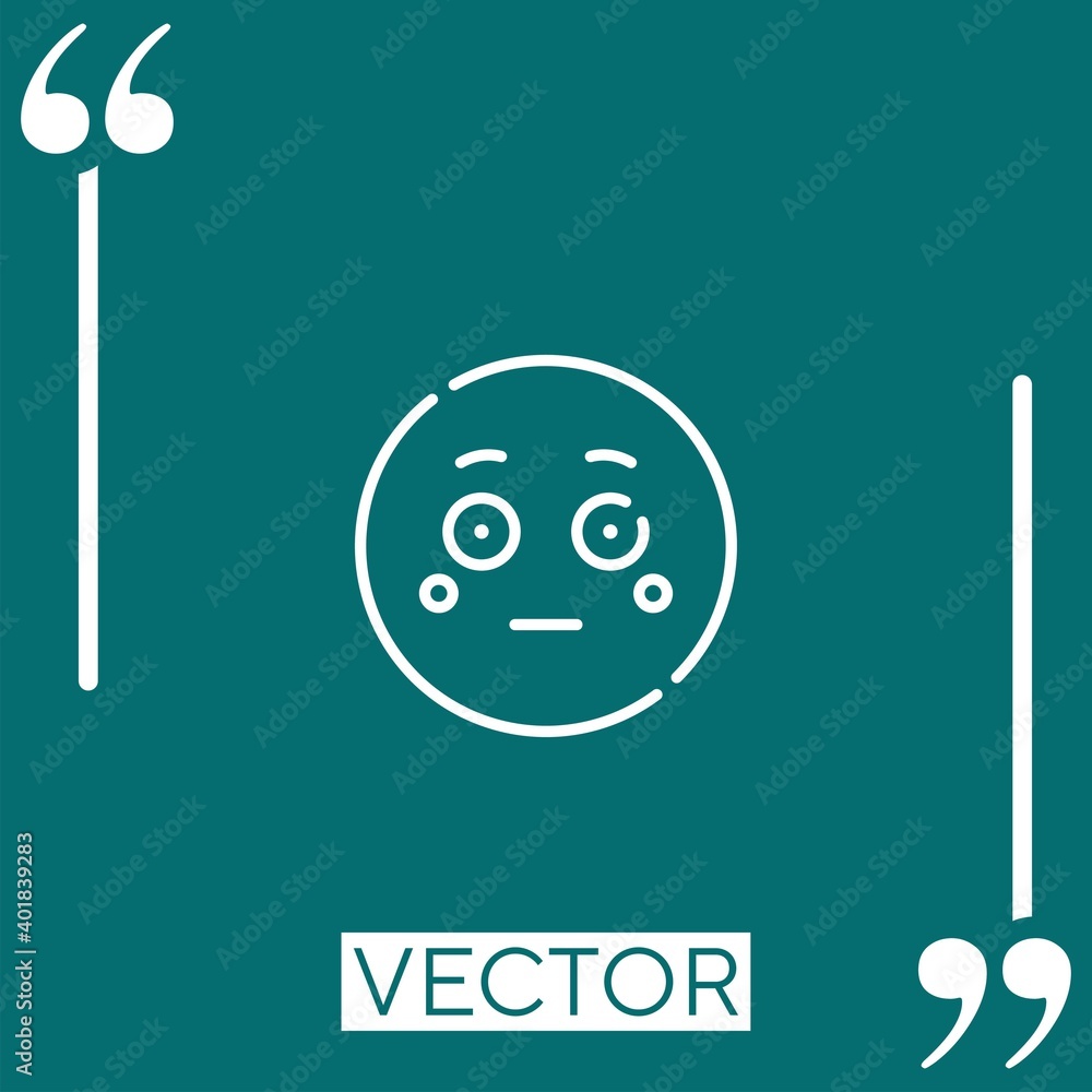 Poster shy vector icon linear icon. editable stroke line