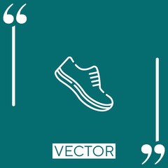 sneakers vector icon Linear icon. Editable stroke line