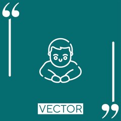man vector icon Linear icon. Editable stroke line